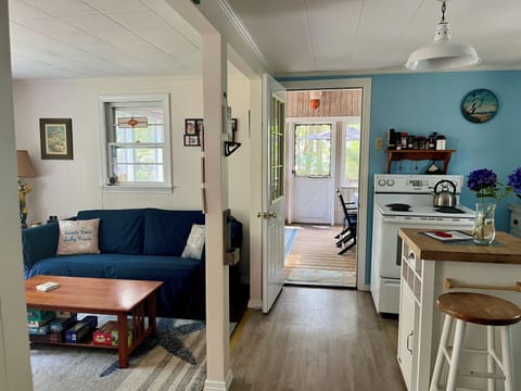 Access from the porch into the kitchen and living area.