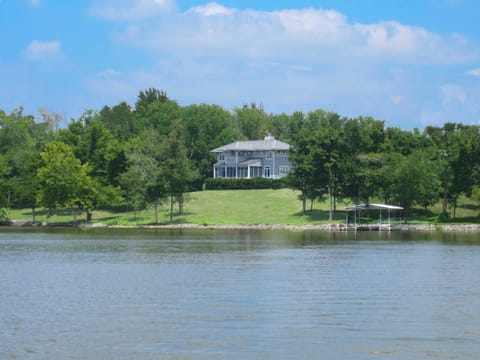 Paradise Point Lake Home view from lake. Private dock too