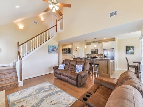 Living Area with Additional Bedrooms Upstairs
