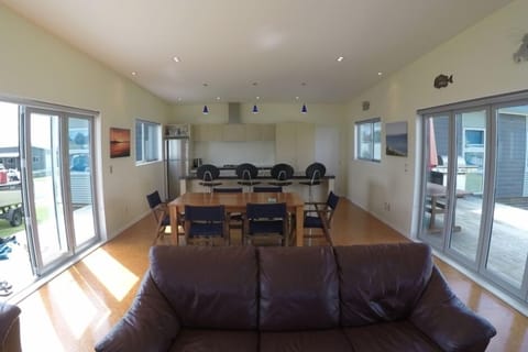 Living area - open plan with bifold doors each side