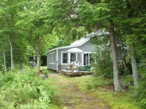 View of cottage from beach