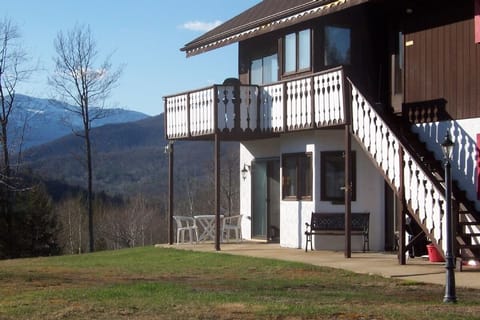 Patio and Entry door overlloking to Mt. Washington
