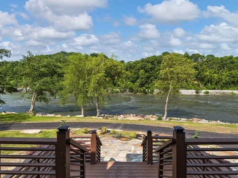 The majestic French Broad River, just outside the door.