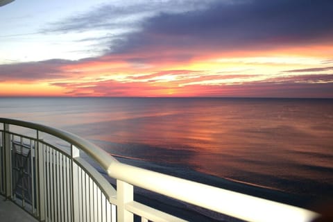 Magnificent sunrise from the expansive balcony.