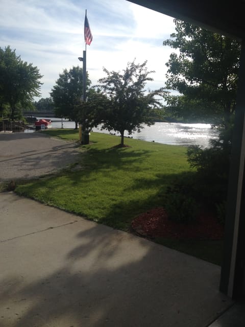 View from Garage to boat launch