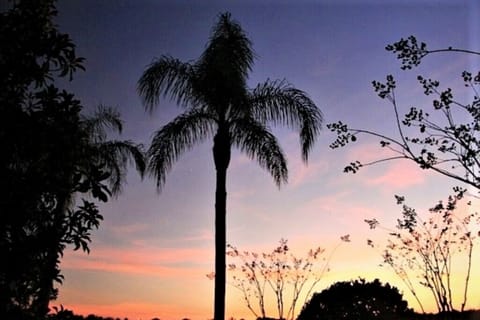 Sunset from our screened lanai/balcony