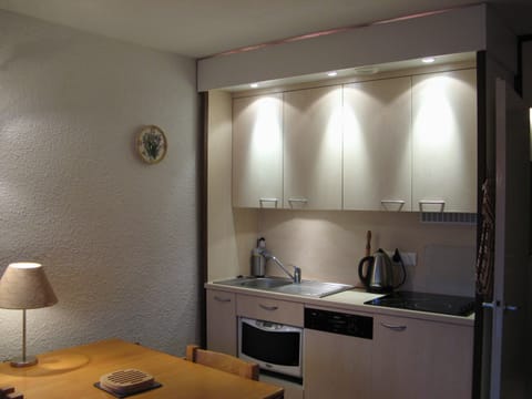 Moden kitchen with multi function oven, ceramic hob, dishwasher and fidge