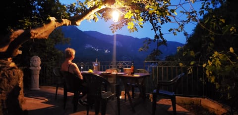 Late in the evening looking over the valley to the other villages.