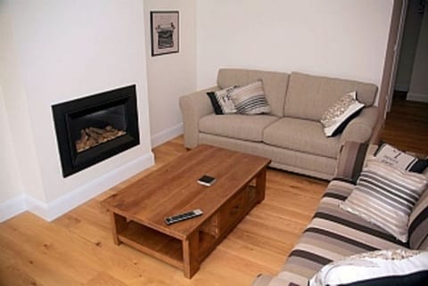 Lounge with gas burning log fire