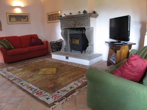 Sitting room with log burner