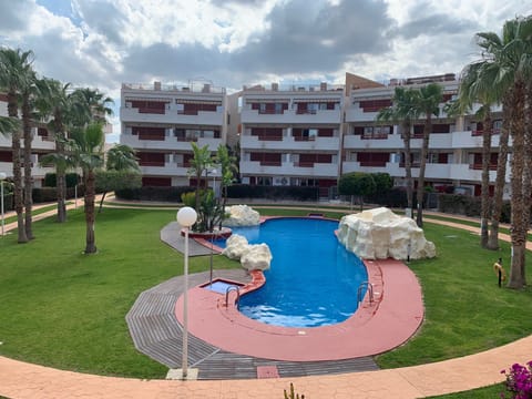 Pool and beautiful gardens viewed from the balcony 
