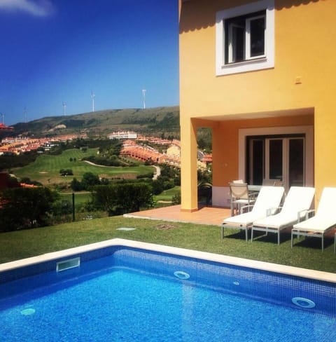 Garden and pool with view