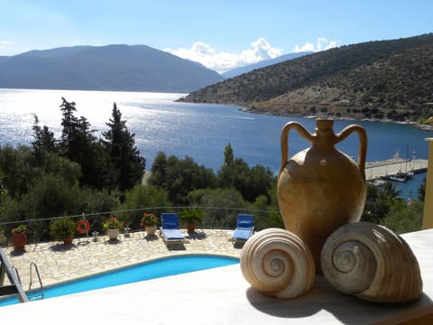 With fantastic Sea Views towards the glistening Ionian Sea