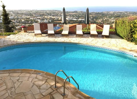 Pool area with sea view
