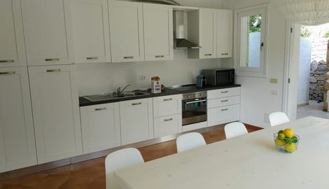 Modern kitchen with everything you need, including microwave