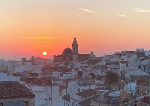Sun rise from the roof terrace