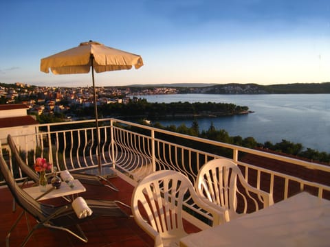 Private balcony with fantastic sea and sunset view.