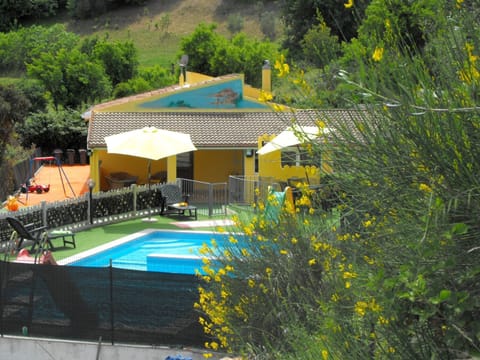 The big private pool and the house
