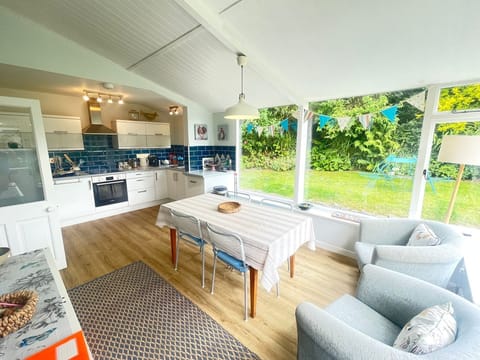 Large kitchen diner looking out to the garden