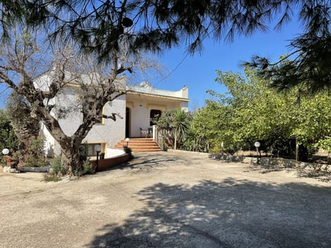 Front of Villa and car park