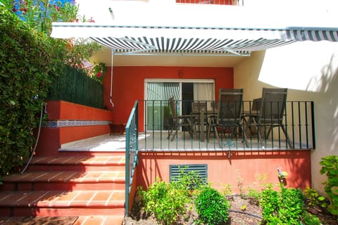 Shadowed terrace by the living room