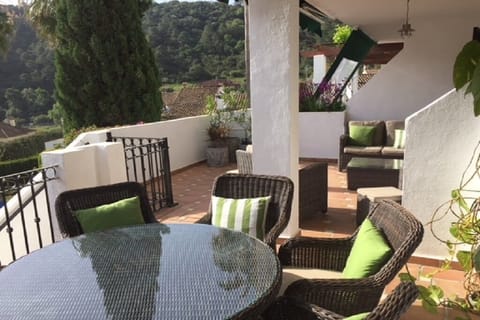Main terrace overlooking the pool