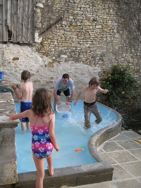 Fun in paddling pool