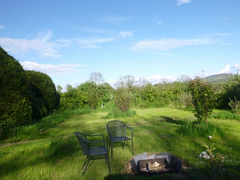 Fire pit in the evening