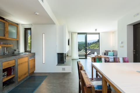 Open plan living, dining and kitchen area