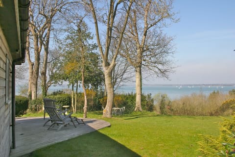 We look stright out over the Solent and the New Forest
