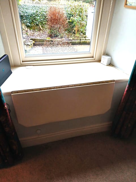 Desk (folded away) in the dining room