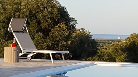poolside view of the light tower
