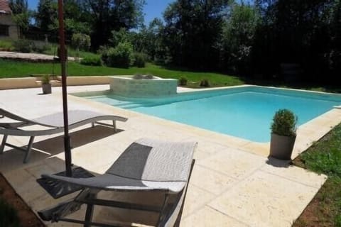 terrace and pool