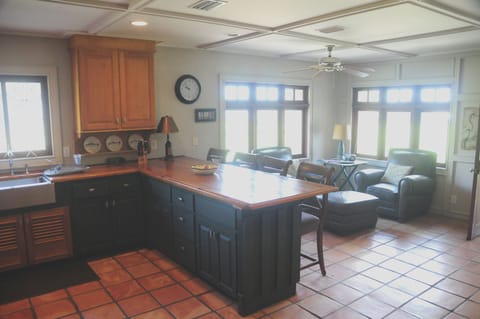 Kitchen and front sitting area