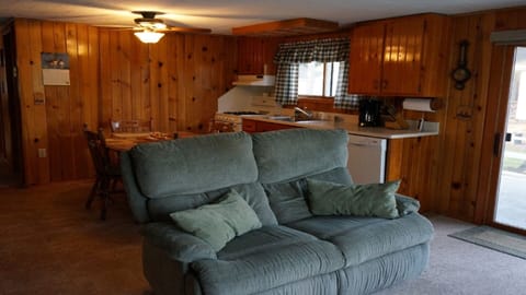 View of kitchen from front sitting area