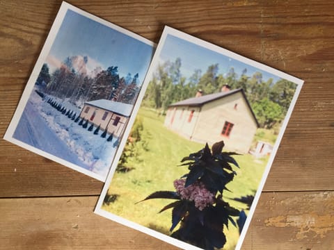 Winter and summer view of the house.
