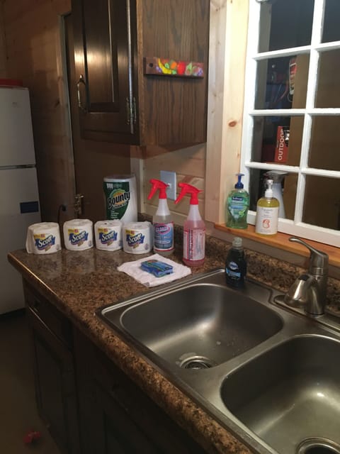 We will have these sanitizing products available on your arrival.