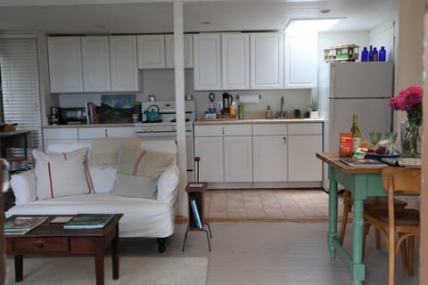 view from front door (white love seat has been replaced with full size sofa)