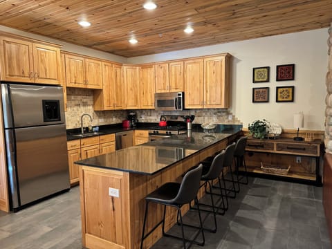 Kitchen area transitioning to living room