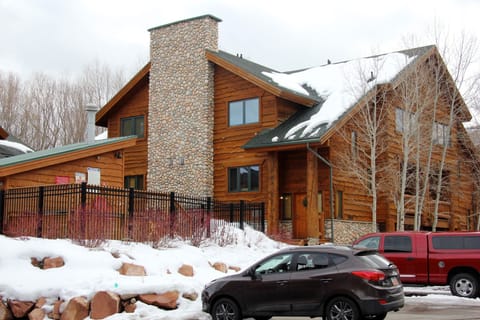 Our building next to the hot tubs!