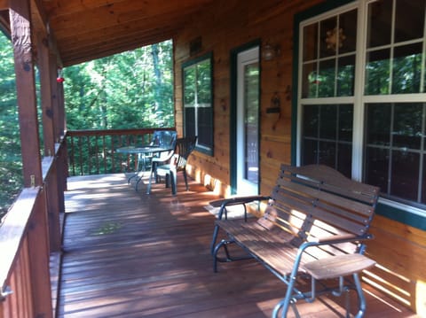 Back deck for dining & deer watching.