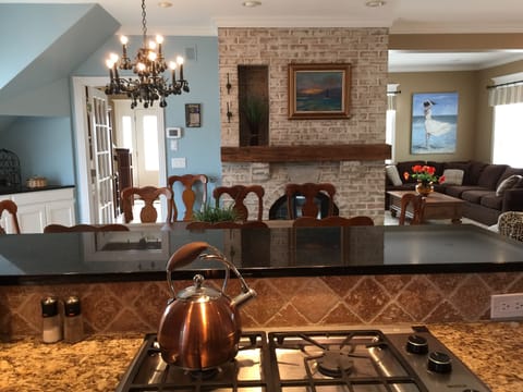 View from the kitchen, across dining toward living room
