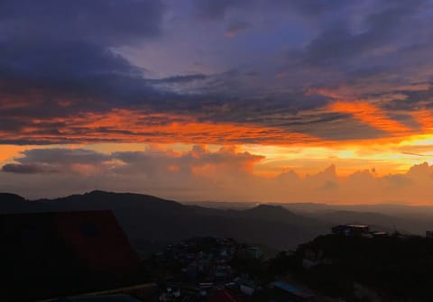 Amazing Sunset view visible from the balcony when sky is clear.