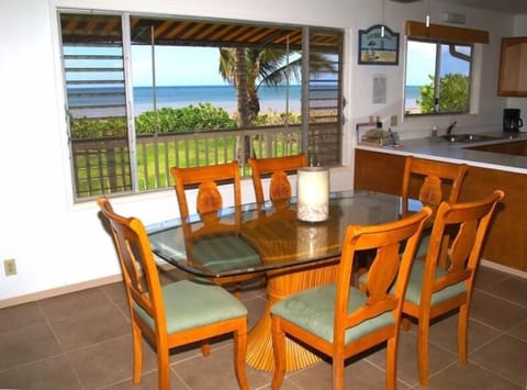 Even the inside dining area has an incredible ocean view!