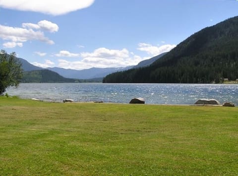 View of the lake from in front of the house
