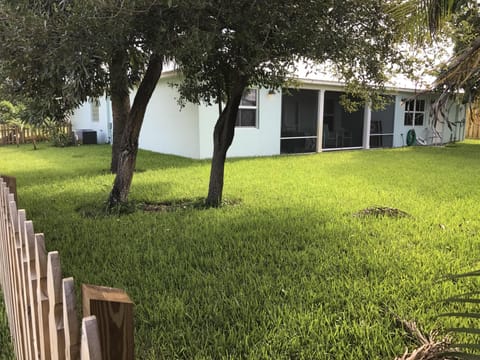 fenced Side & Back yards