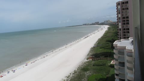 Northern View from balcony where you see lots of dolphins and pelicans.
