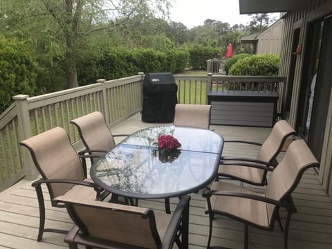 Deck dining & weber grill
