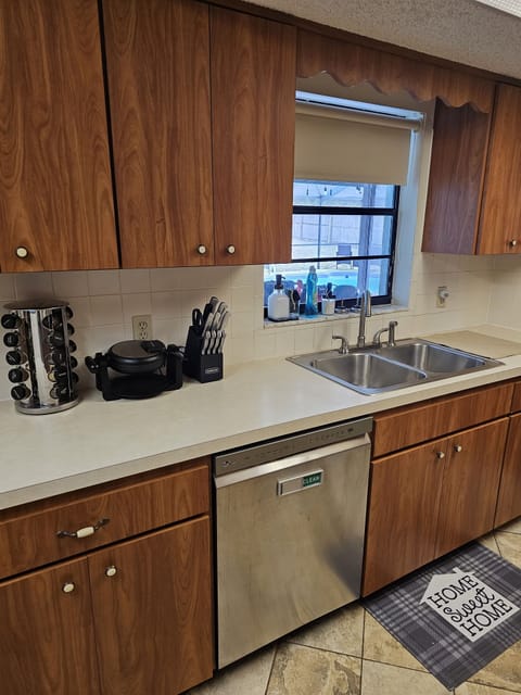 kitchen view of pool 