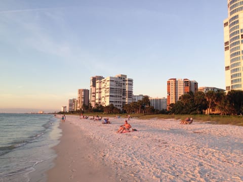 Park Shore Beach at dusk